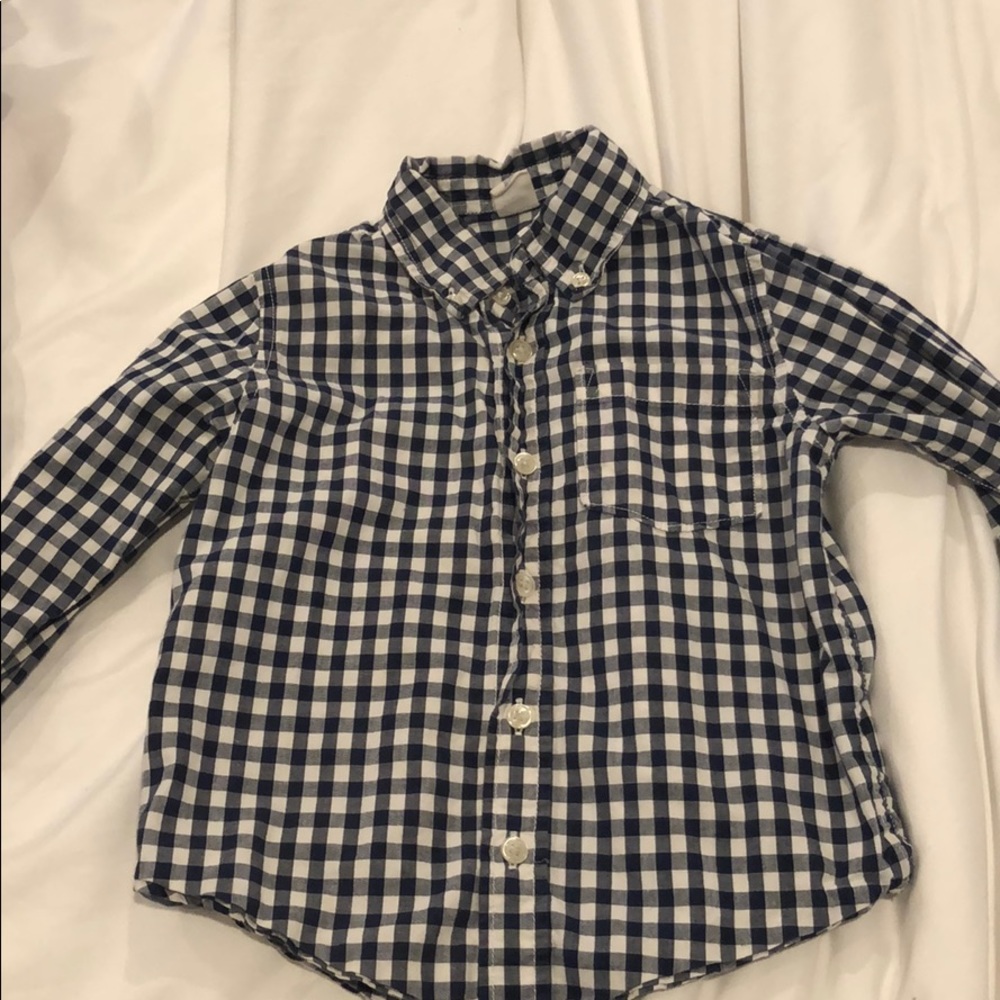 Gap gingham boys button down
